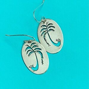 Navajo Jewelry Artisan Marqueta McCray, Sterling Silver, signed earrings